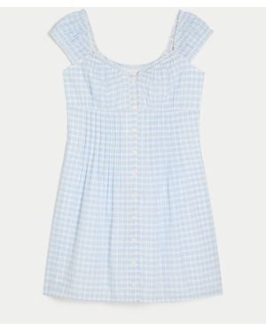 Hollister Button Through Mini Dress - Blue