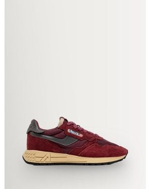 Autry Reelwind Suede And Mesh Sneakers - Red