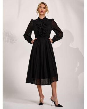 Designer Black Chiffon Shift Dresses for Women - Up to 72% off