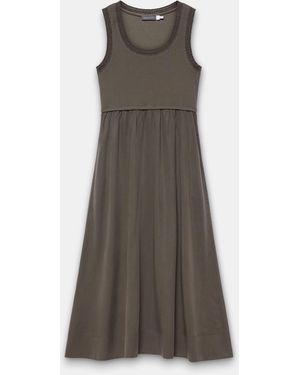 Mint Velvet Cotton Blend Midi Dress - Gray