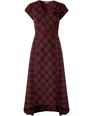Joe Browns Ruby Heritage Check Maxi Dress - Purple