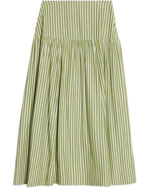Albaray Stripe Drop Waist Skirt - Green