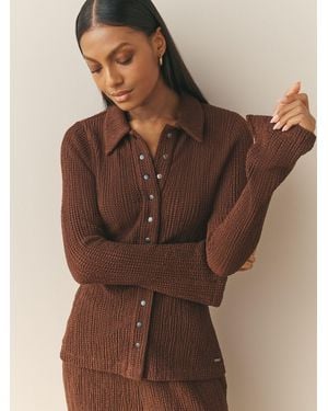 Nothing Ordinary Premium Soft Touch Crinkle Jersey Shirt - Brown