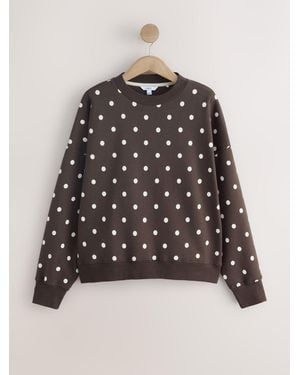 Next Chocolate Polka Dot Sweatshirt - Black