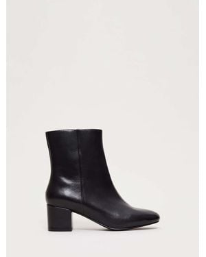 Phase Eight Leather Block Boots - White