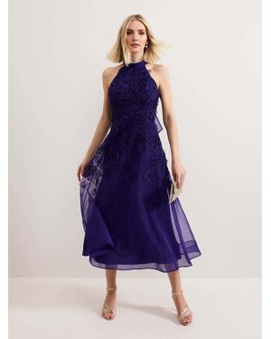 Phase Eight Georgie Beaded Dress - Blue