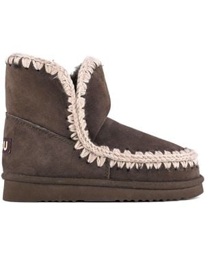 Mou Eskimo 18 Sheepskin Lined Suede Boots - Brown