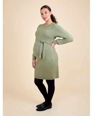 Jojo Maman Bébé Maternity Crew Neck Knitted Dress - Natural