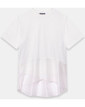Mint Velvet Cotton Mix T-Shirt - White