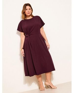Lipsy Curve Knot Side Midi Dress - Purple