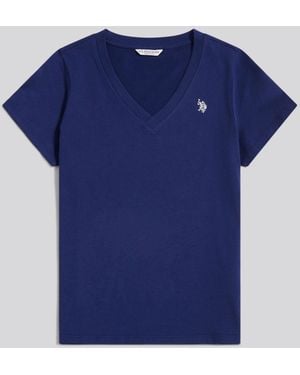 U.S. POLO ASSN. U. S. Polo Assn U. S. Polo Assn. Marlin Regular Fit V-Neck T-Shirt - Blue