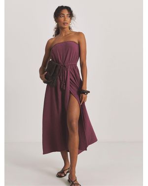 Simply Be Bandeau Beach Dress - Purple