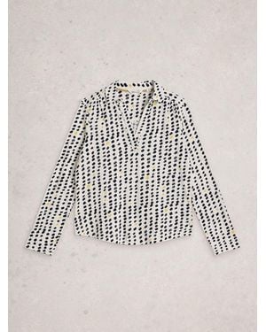 White Stuff Off Allie Jersey Texture Shirt - White