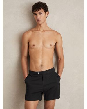Reiss Side-Adjuster Swim Shorts - Black