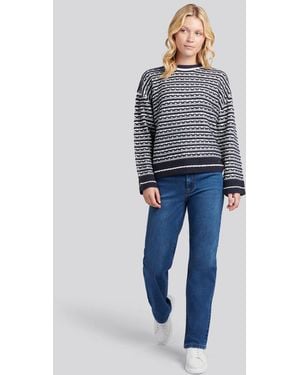 U.S. POLO ASSN. U. S. Polo Assn U. S. Polo Assn. Textured Stripe Sweater - Blue