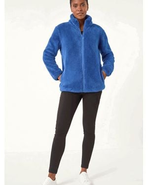 Roman Soft Sherpa Fleece Jacket - Blue