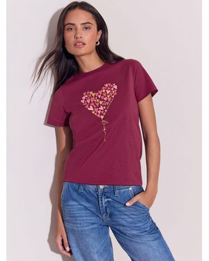 Lipsy Boyfriend Wear It With Love T-Shirt - Red