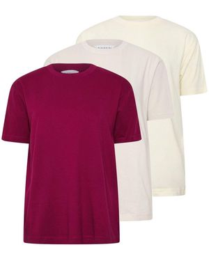 PixieGirl Petite Matcha Oversized T-Shirts 3 Pack - Pink