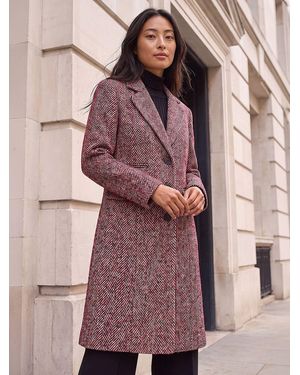Roman Petite Herringbone Smart Coat - Green