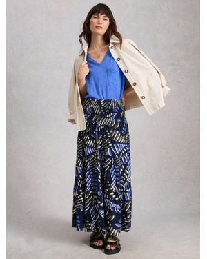 White Stuff Marissa Jersey Maxi Skirt - Blue