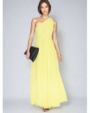 Religion One Shoulder Maxi Dress With Full Skirt - Yellow