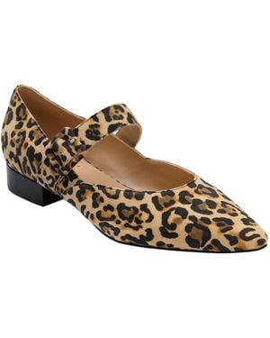 Lotus Suede Mary-Jane Shoes - Brown