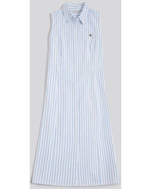 U.S. POLO ASSN. U. S. Polo Assn U. S. Polo Assn. Sleeveless Tie Back Midi Shirt Dress - White