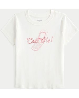 Hollister Call Me Graphic Baby T-Shirt - White