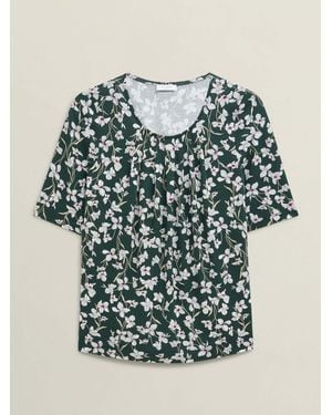 Hobbs Ivory Jacqueline Printed Top - Green