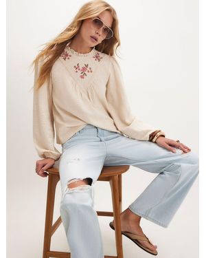 River Island Nordic Dandy Top - Natural