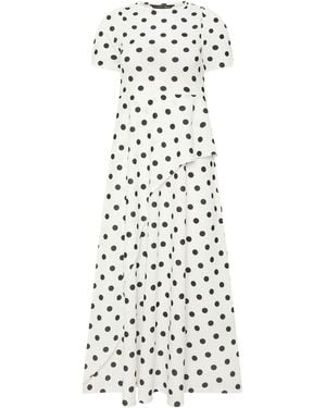 PixieGirl Petite Gepunktetes Maxikleid - Weiß