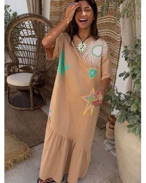 Never Fully Dressed Dreamer T-Shirt Dress - Brown
