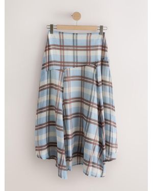 Next Godet Asymetrical Maxi Skirt - Blue