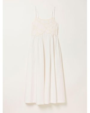 FatFace Fatface Hazel Embroidered Midi Dress - Natural