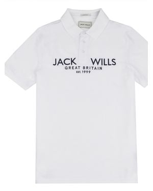 Jack Wills 100% Cotton Pique Polo Shirt - Gray