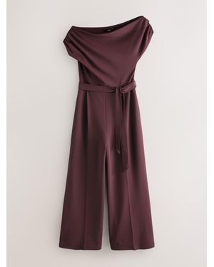 Next Ruched Occasion Jumpsuit - Purple