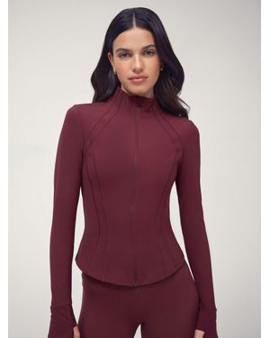 OSIA Cinched Zip Through Jacket - Red