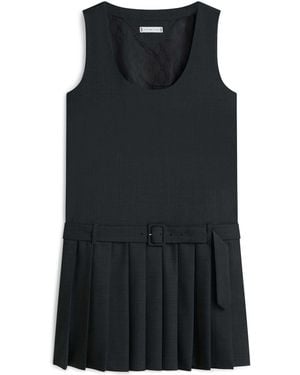 Tommy Hilfiger Check Wool Blend Mini Shift Dress - Black