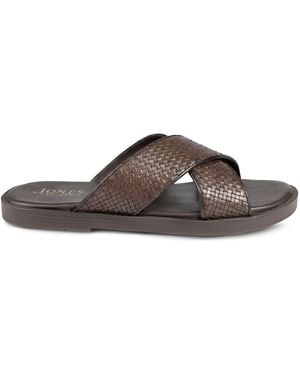 Jones Bootmaker Jones Bootmaker Westport Leather Mule Sliders - Brown