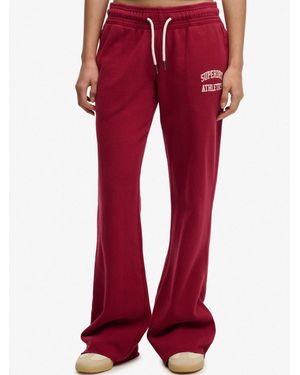 Superdry Athletic Essentials Low Rise Flare Sweatpants - Red