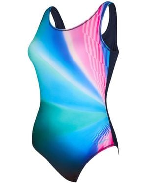 Zoggs Scoopback Swimsuit With Fixed Foam Cups - Blue