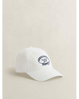 GANT Embroidered Graphic Twill Cap - Natural