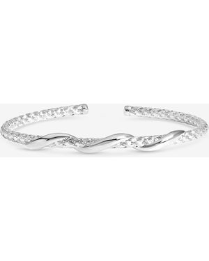 Inicio Tone Textured Heritage Cuff Bracelet - Metallic