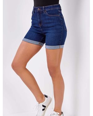 Roman Mom-Shorts Aus Stretch-Denim - Blau