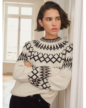 BHOEM Fair Isle Knitted Sweater With Wool - Natural