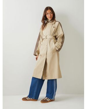 adidas Originals Twill Trench Coat - Natural