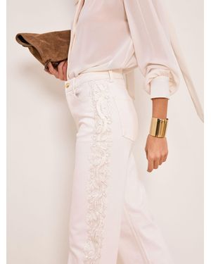 Lipsy Lace Side Wide Leg Jeans - Pink