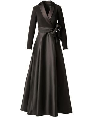 Adrianna Papell Tuxedo Combo Gown - Black
