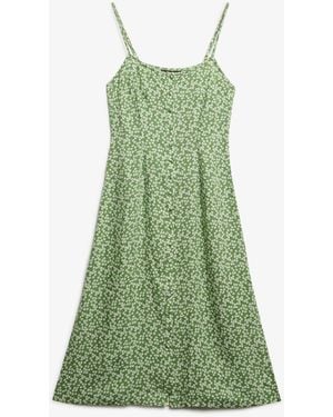 Superdry Printed Button-Up Cami Midi Dress - Green