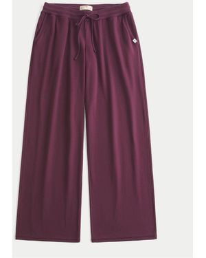 Hollister Wide Leg Pajama Bottoms - Purple